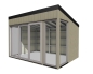 Preview: Easy Cube 3x4 m modernes Gartenhaus aus Holz mit Glasfron